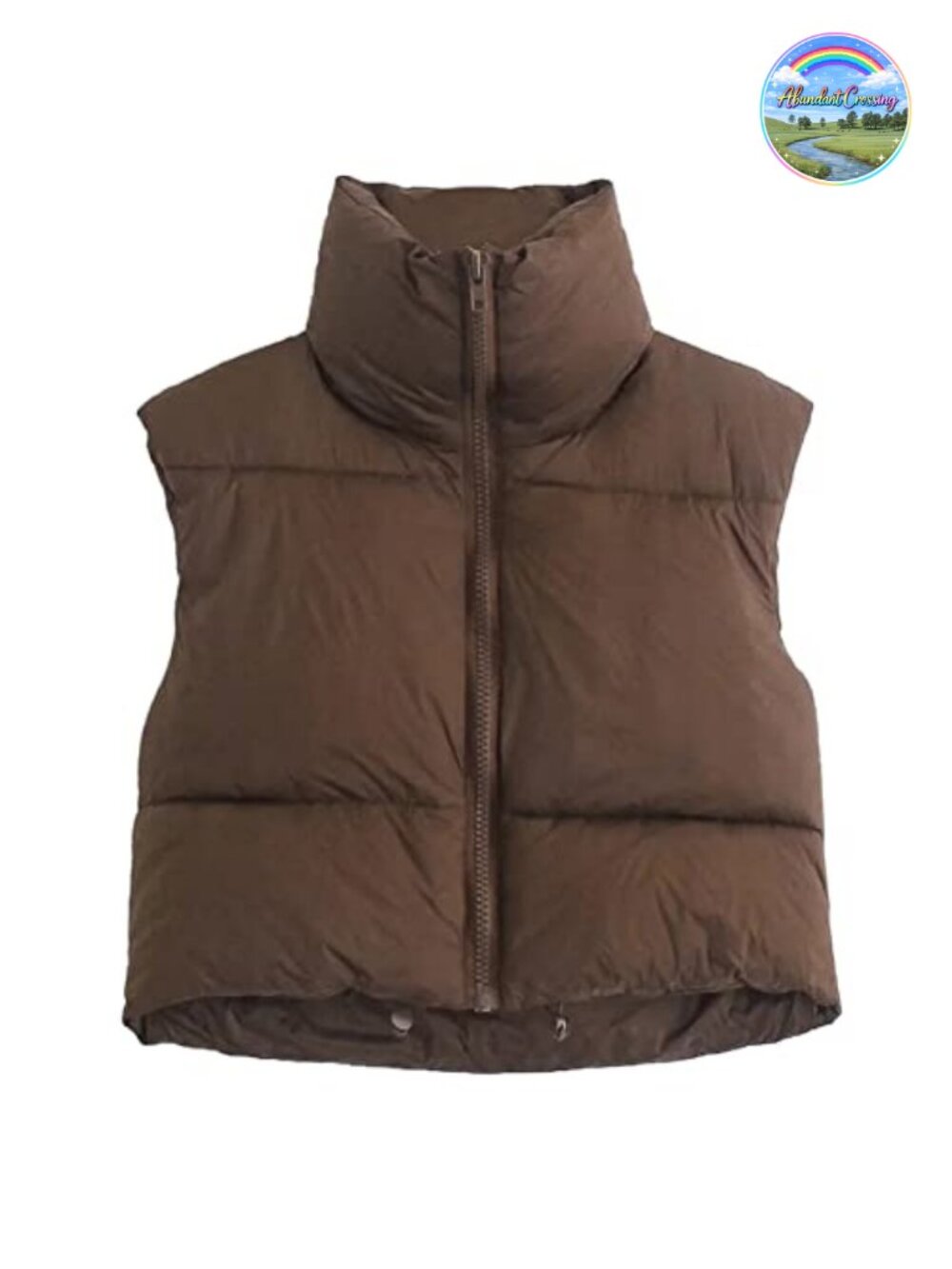 Cropped Puffer Vest Lightweight Sleeveless Padded Gilet